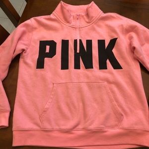 VS PINK 1/4 zip sweatshirt size Small